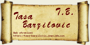 Tasa Barzilović vizit kartica
